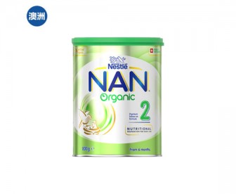 【澳洲直邮包邮】Nestle NAN 雀巢能恩 有机婴幼儿奶粉含活性益生菌 2段 800克*1罐（6-12个月适用） 